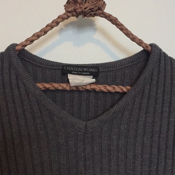 Vintage Chateau Works Gray knitted Sweater - Picture 2 of 7